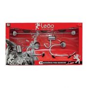 16102 Kit de Acessórios 5 Peças Linha Luxo Metal Cromado Leão