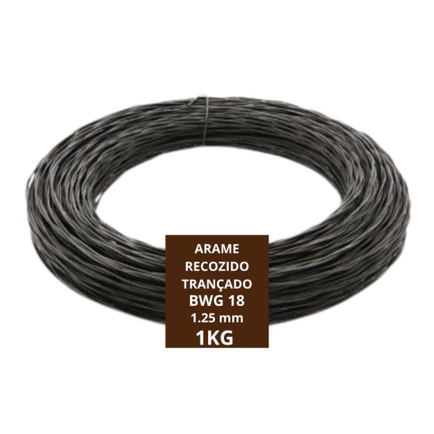 Arame Recozido BWG18 (1.25mm) Trançado 1KG