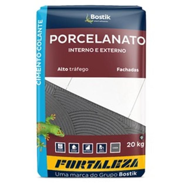 Argamassa Porcelanato Externa Cinza 20Kg Fortaleza