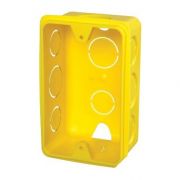 Caixa de Luz 4X2 PVC P/ Alvenaria Amarela Astra