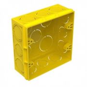Caixa de Luz Plástica 4x2 Preta/Amarela Isotex