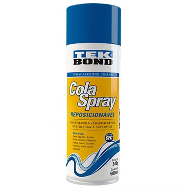 Cola Spray Reposicionável 340G/500ML Tekbond