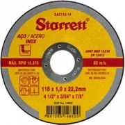 Disco Abrasivo de Corte 115X1.0x22.2MM Starrett
