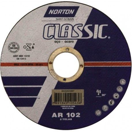 Disco de Corte 180x1.6x22.23MM T41 Classic Norton