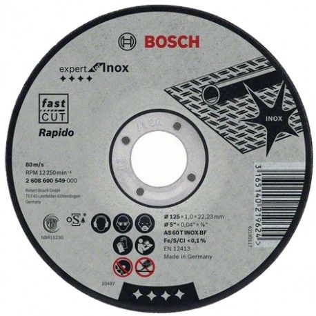 Disco de Corte Expert Inox 115X1.0X22.23MM Bosch