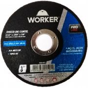 Disco de Corte Fino Aço Inox 4.1/2x1MMx22.2MM Worker