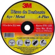 Disco de Desbaste P/ Aço A-Plus 115X6.4X22.2MM 3M