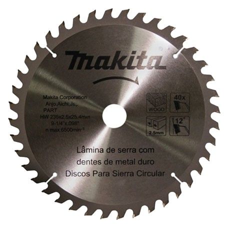Disco de Serra Madeira 185x20MM 40 Dentes Makita