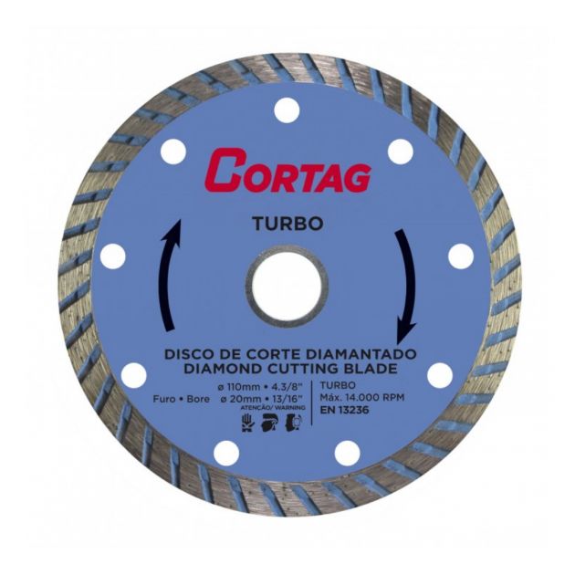 Disco Diamantado Turbo 110x20MM CORTAG 