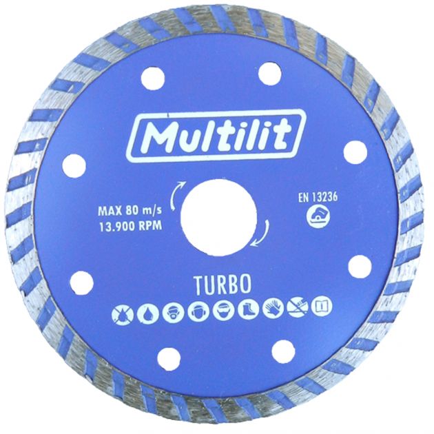 Disco Diamantado Turbo 110x20x1.8mm Multilit