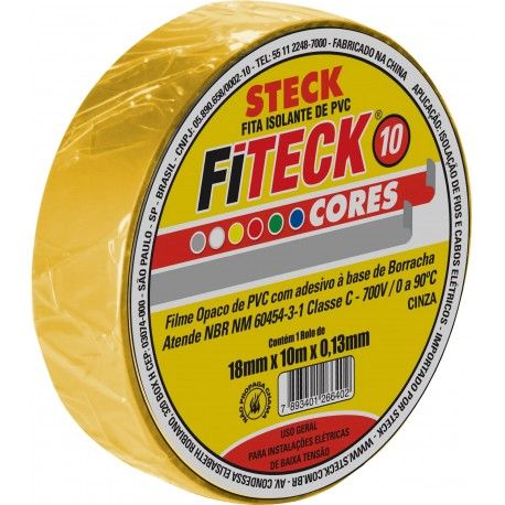 Fita Isolante Fiteck 18MMx10M Amarela Steck