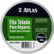 Fita Telada P/ Reparos Drywall, Gesso e Alvenaria 50MMx45M Atlas