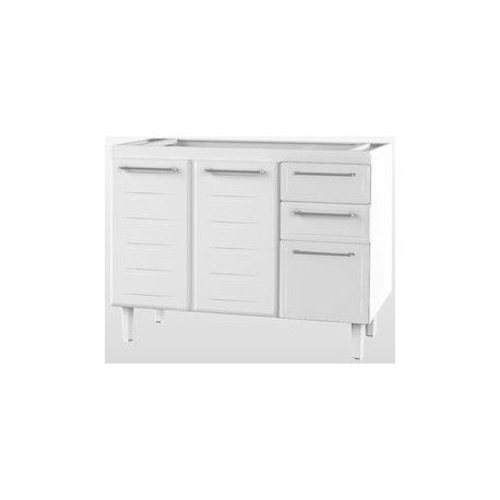 Gabinete de Aço P/ Pia 120CM Novo Apolo Branco Mont Cozimax