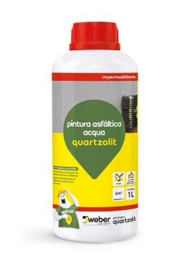 Impermeabilizante Pintura Asfáltica Acqua Galão 1L Quartzolit