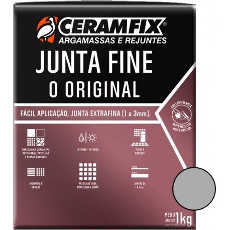 Junta Fine O Original Cinza 1KG Ceramfix