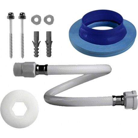 Kit Completo de Instalação Vaso Sanitário + Engate Flexível PVC Censi