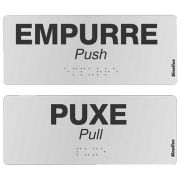 Kit Placa Braille Puxe/Empurre Sinalize