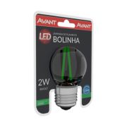 Lâmpada Led Bolinha Filamento E27 2w Biv Verde Avant