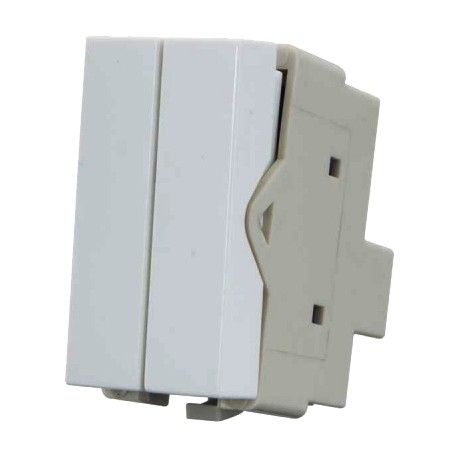 Módulo Interruptor Duplo Simples 10A/250V Branco Sleek Mar-Girius
