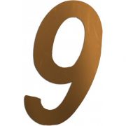 Número Residencial Dourado Liso 9 União Mundial