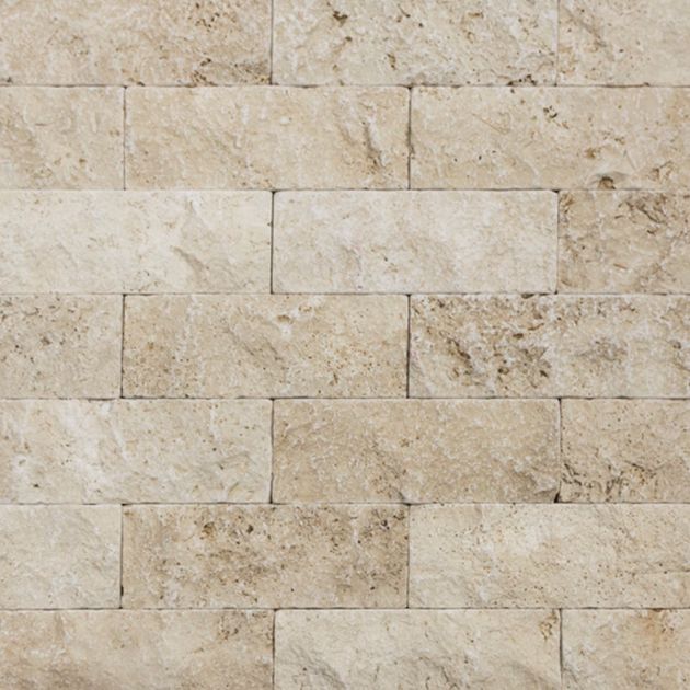 Pedra Travertino Rockface 7.5x20.3 (0.5M²) Lantai