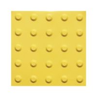 Piso Tátil Borracha Alerta 25X25 Amarelo KAPAZI 