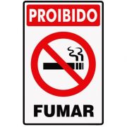 Placa Alumínio de Sinalização 15x15CM Proibido Fumar Sinalize