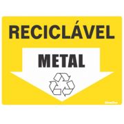 Placa Poliestireno 15x20CM Metal Reciclável Sinalize