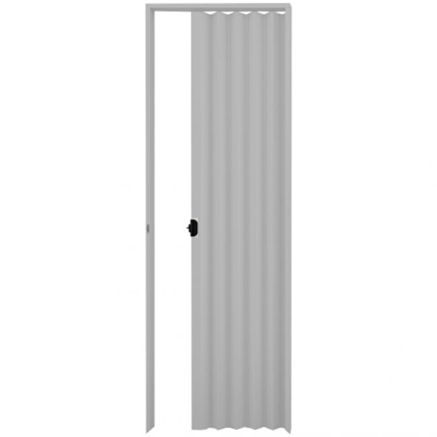 Porta Sanfonada PVC 210x60CM Cinza Quimiplast