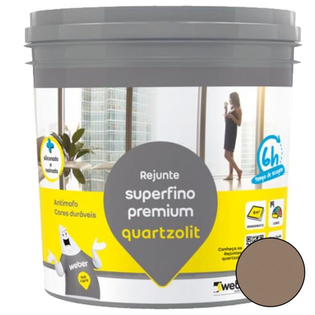 Rejunte Superfino Premium Marrom Café 2KG Quartzolit