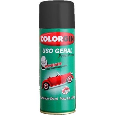 Spray Preto Brilhante 360ML Colorgin
