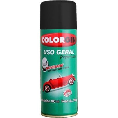 Spray Preto Fosco 360ML Colorgin