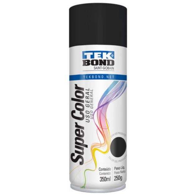 Spray Uso Geral 250g/350ml Preto Fosco Tekbond