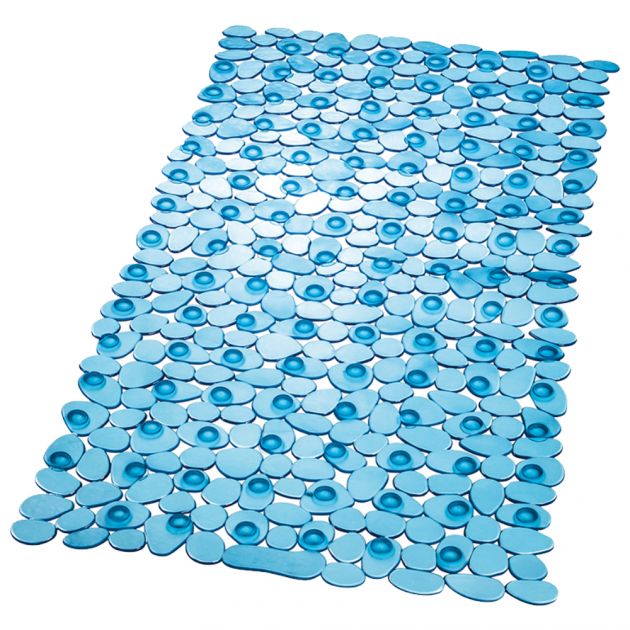 Tapete de Banho Plástico 70x36CM Azul Atlas