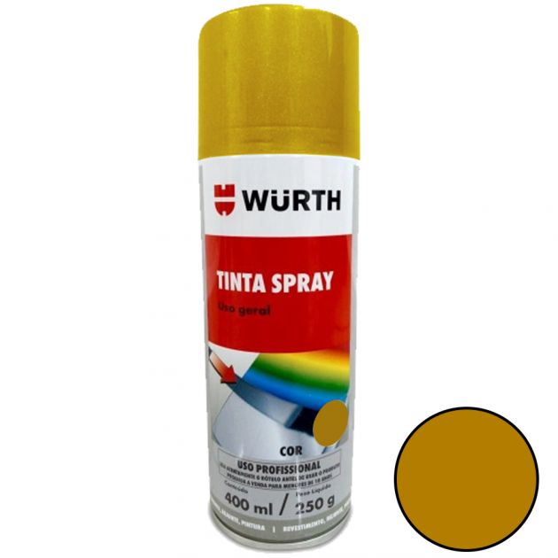 Tinta Spray 400ML/250G Dourado Wurth