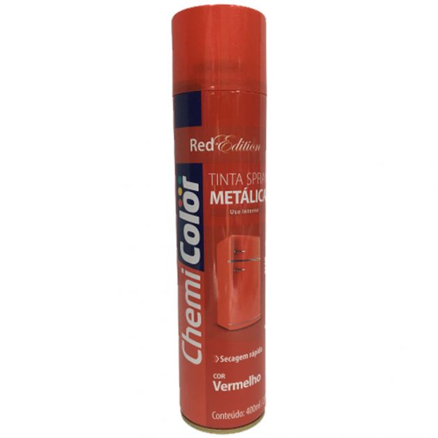 Tinta Spray Metálica Vermelho 400ML Chemicolor
